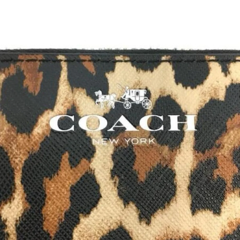 Coach Peyton Ocelot Leopard Print  Long Zip Around Wallet - Picture 3 of 11